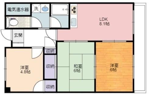 彦根市高宮町のマンションの間取り