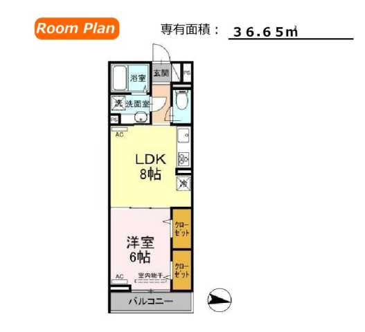 中野区上鷺宮のアパートの間取り