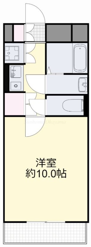 倉敷市新倉敷駅前のマンションの間取り