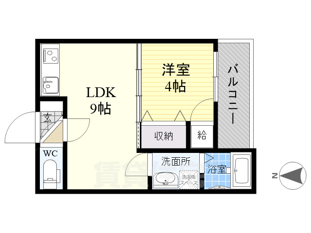 東大阪市若江本町のアパートの間取り