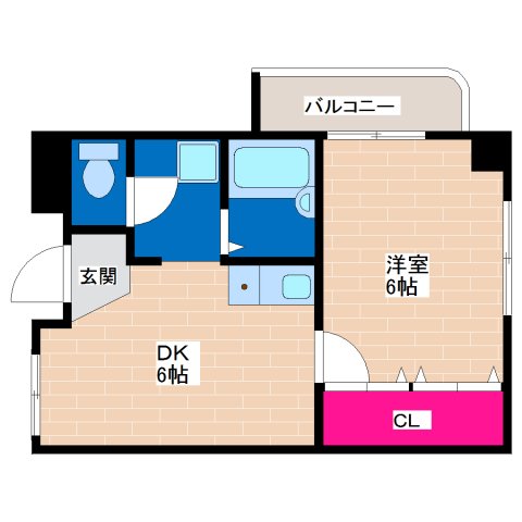 大阪市平野区加美鞍作のマンションの間取り