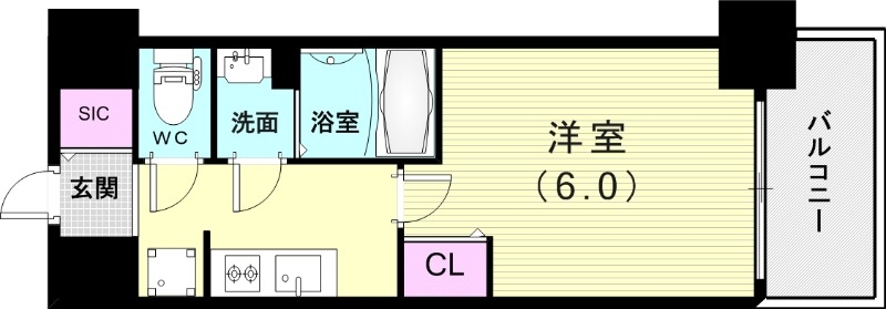 アドバンス神戸パーチェの間取り