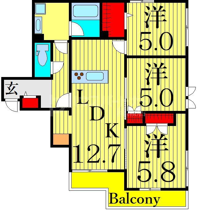 （仮称）東堀切2丁目メゾンの間取り