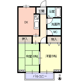 トゥインクルコート　サティの間取り