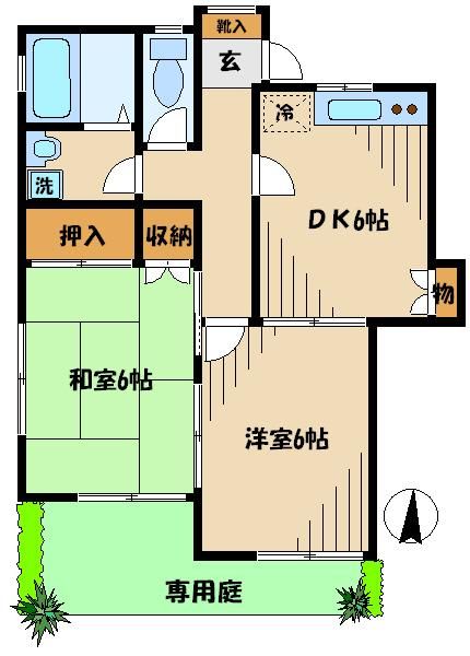 大田区北千束のアパートの間取り