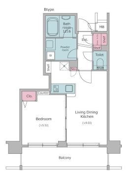 【千代田区岩本町のマンションの間取り】