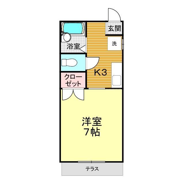 下関市川中豊町のアパートの間取り