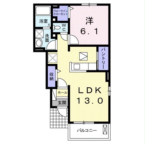 高崎市金古町のアパートの間取り