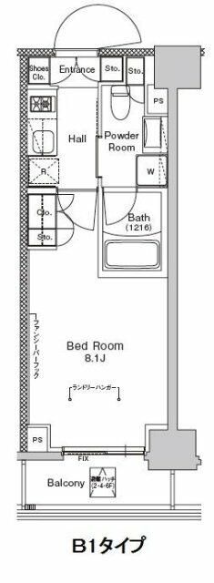 プラウドフラット門前仲町Vの間取り