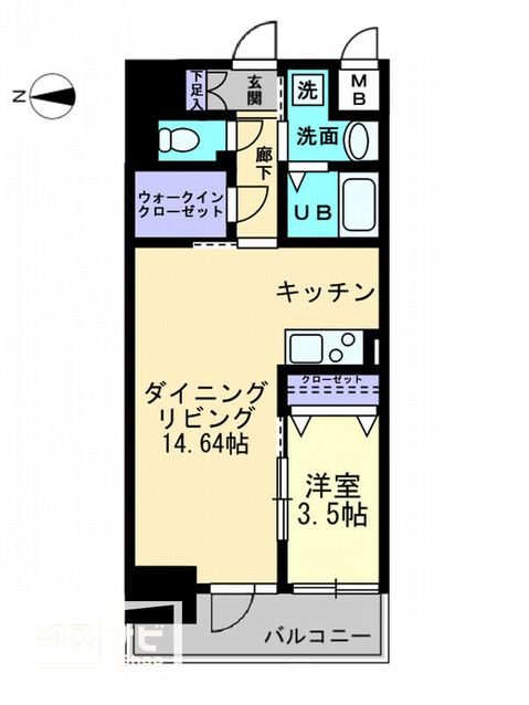 高松市瓦町のマンションの間取り