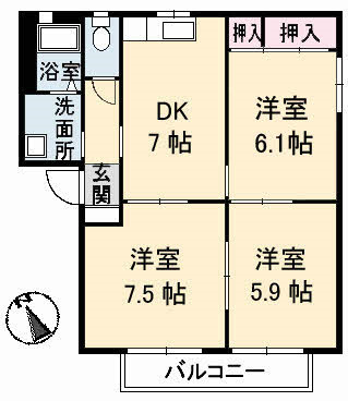 シャーメゾン殿町の間取り