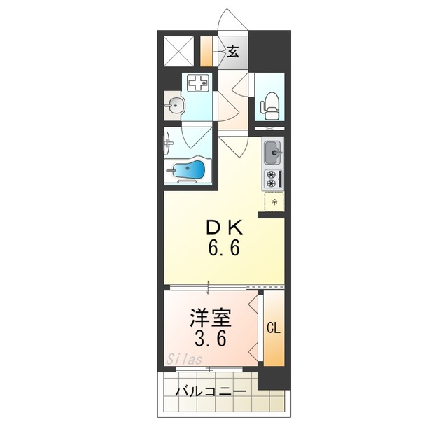 堺市堺区宿院町西のマンションの間取り