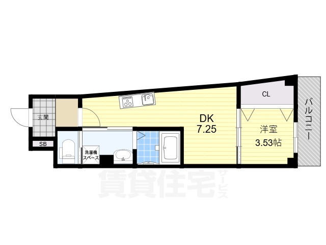 門真市三ツ島のマンションの間取り