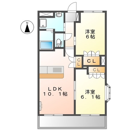 グランディール東海の間取り