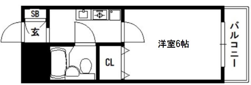 京都市左京区下鴨東本町のマンションの間取り