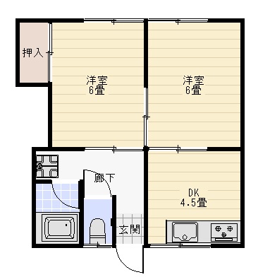 代田コーポの間取り