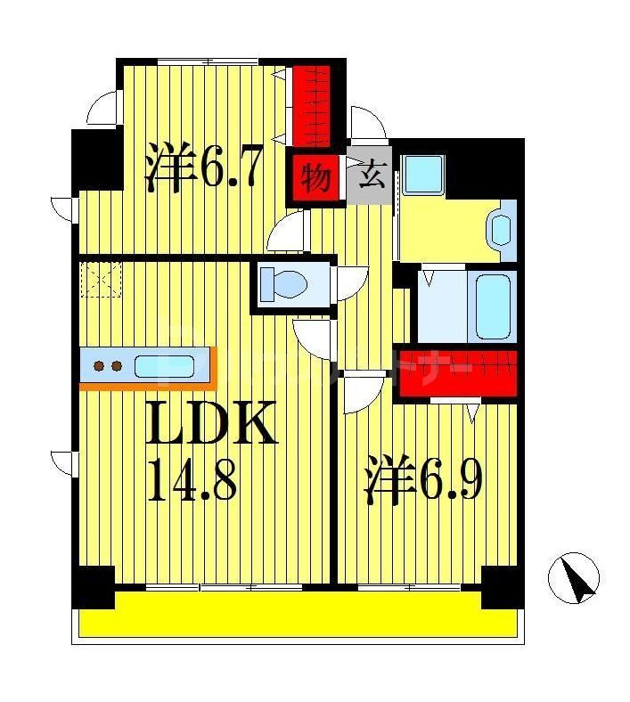 船橋市本郷町のマンションの間取り