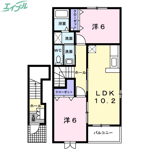 プレ　クラージュ　II棟の間取り