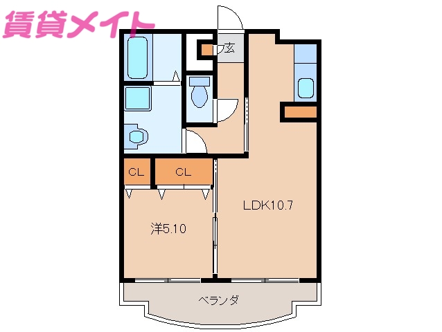 度会郡玉城町久保のマンションの間取り