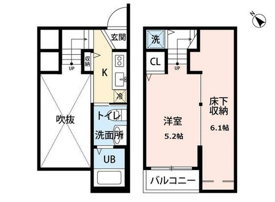 ＴＨＥ　ＨＯＵＳＥ　新水前寺の間取り