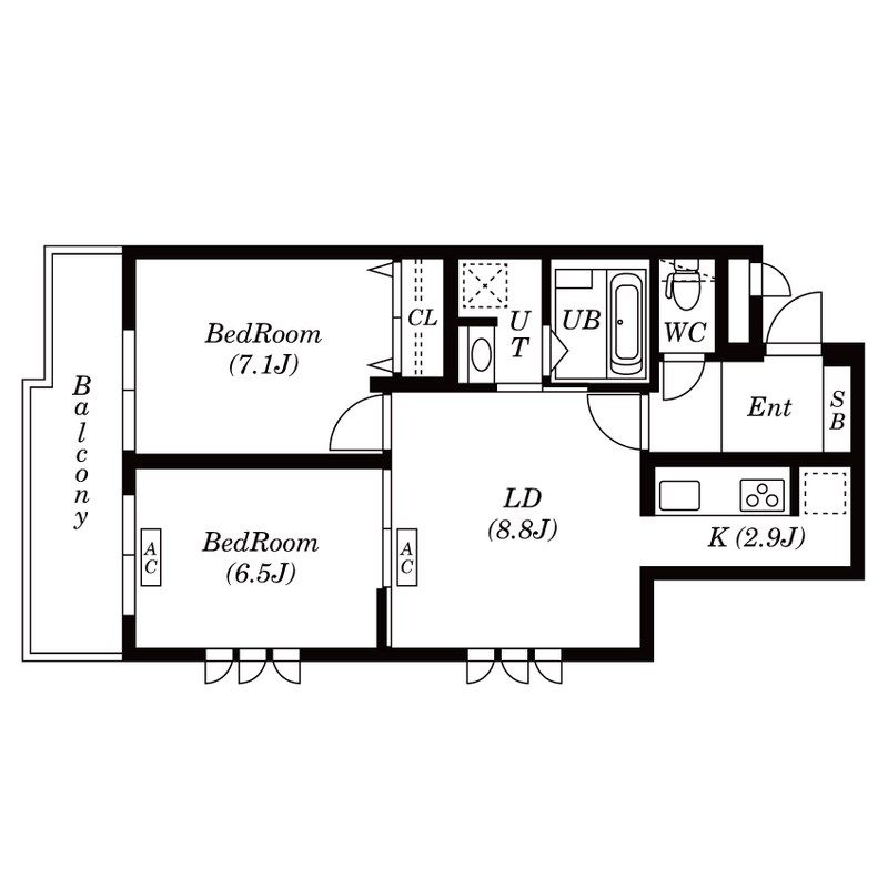 【中野区本町のマンションの間取り】