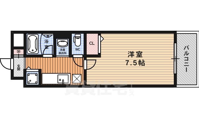 京都市北区上清蔵口町のマンションの間取り