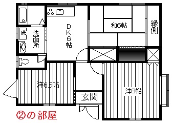 ハイツなぎ　B棟の間取り