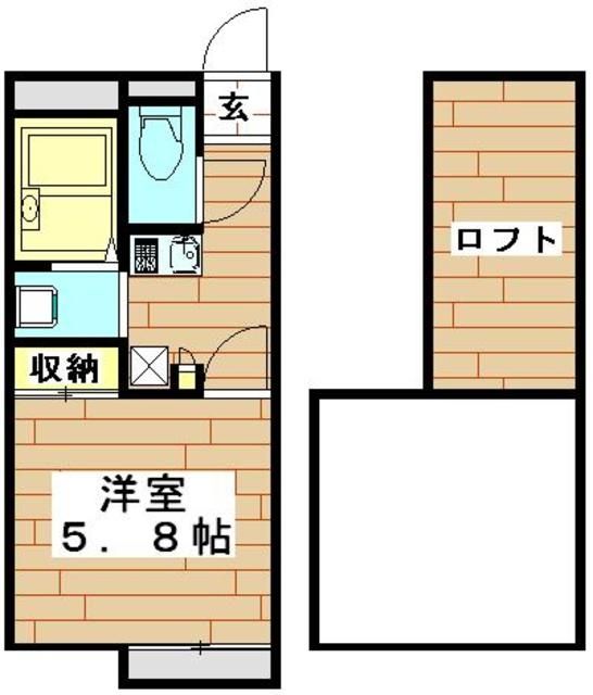 坂戸市千代田のアパートの間取り