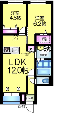 【仮称）日暮３丁目メゾン北棟の間取り】