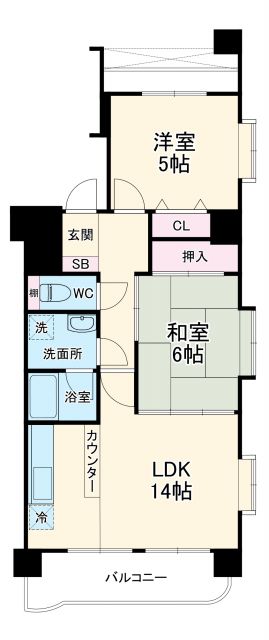 ダイアパレス康生通の間取り