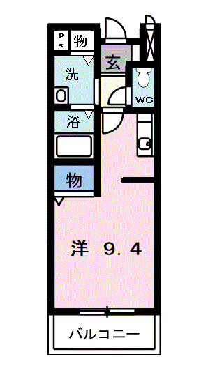 刈谷市築地町のアパートの間取り