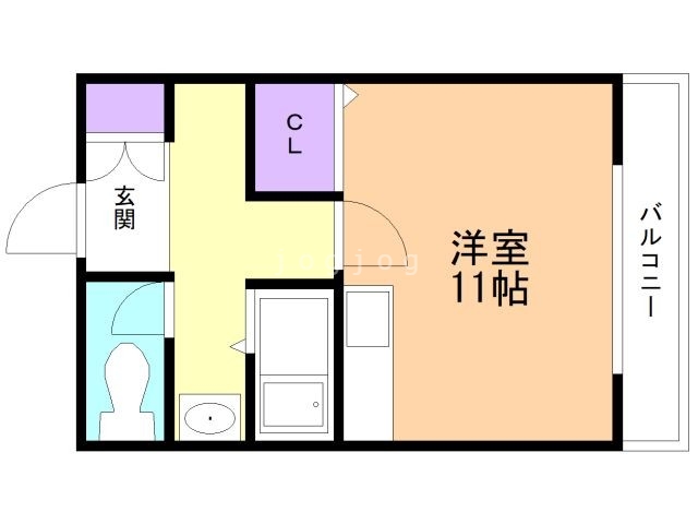 札幌市豊平区美園三条のマンションの間取り