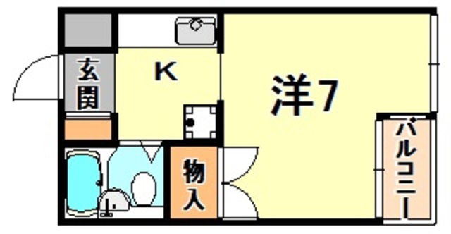 神戸市灘区福住通のマンションの間取り