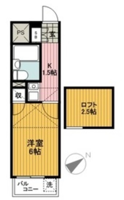 横浜市港北区高田東のアパートの間取り