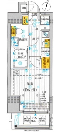 渋谷区笹塚のマンションの間取り