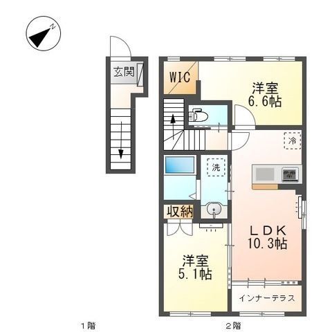 エステート国立の間取り