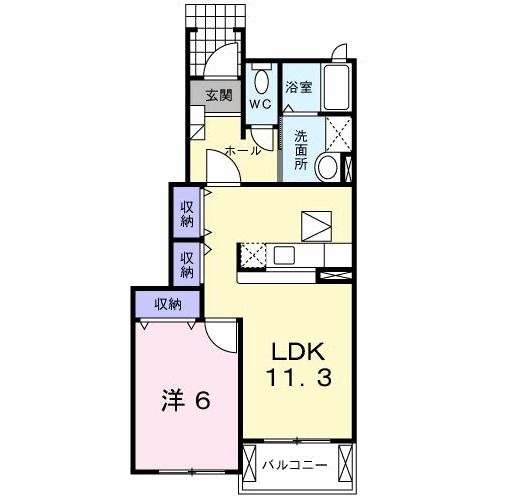 ウッド　クリーク　テラスＢの間取り