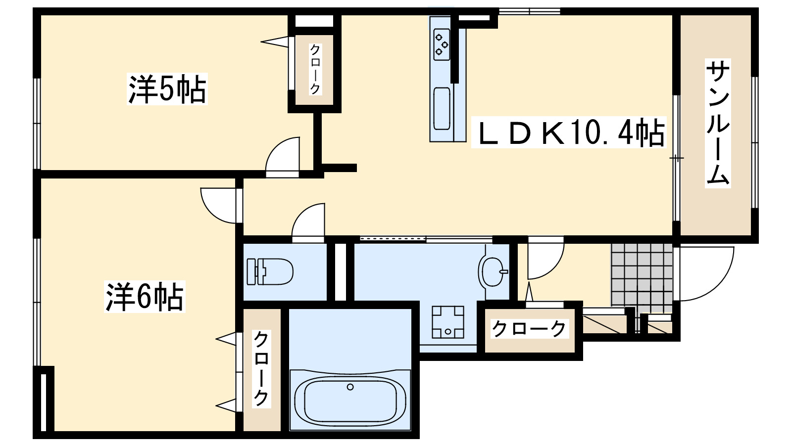 アーバンハイツＢの間取り