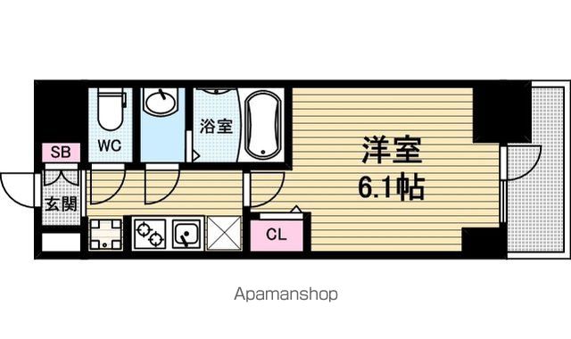 プレサンス松屋町ヴィゴラスの間取り写真