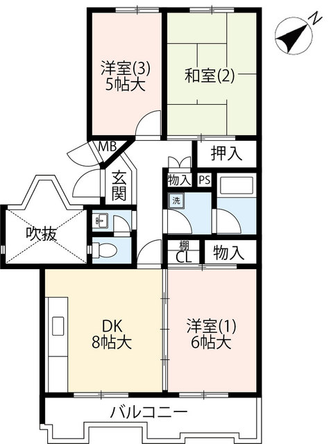URグリーンヒル寺田の間取り写真