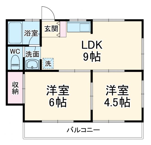 グリーンハイムナカCの間取り写真