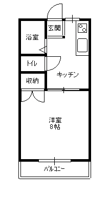 オバタハイツ　102号室の間取り