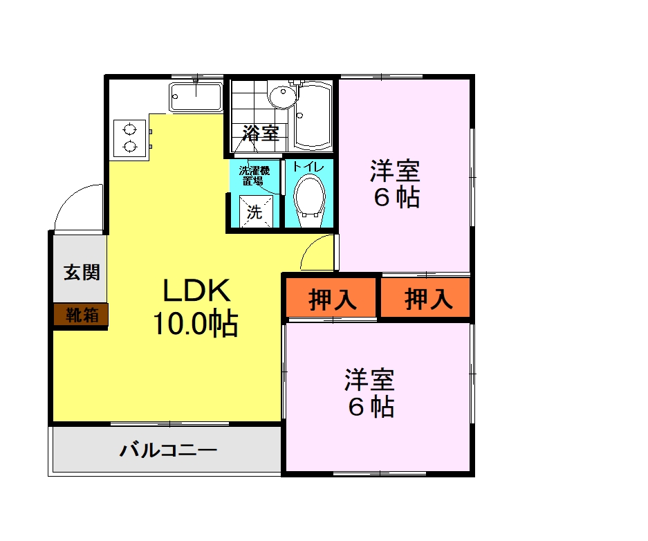 松橋コーポの間取り