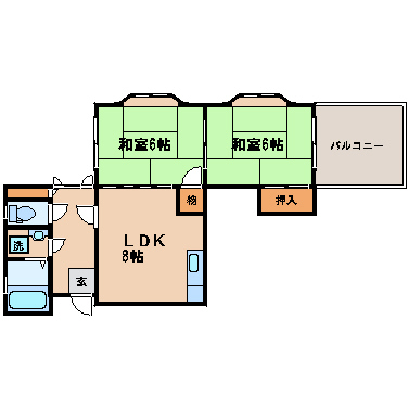 神戸市西区上新地のマンションの間取り