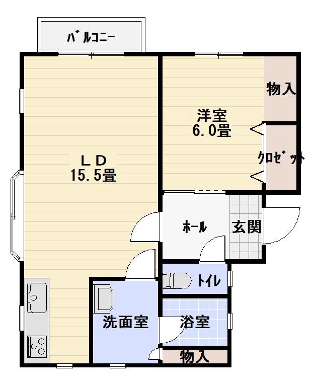 福田アパートの間取り