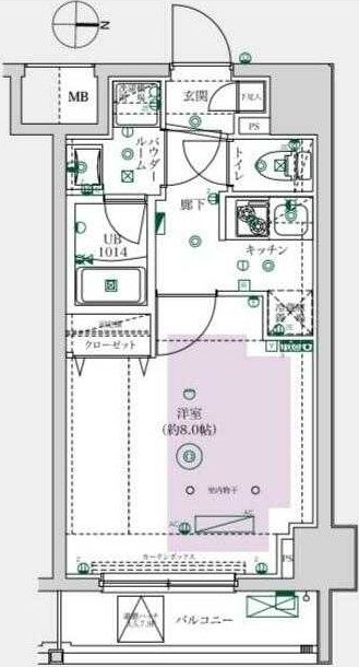 フェルクルールスクエア日暮里の間取り