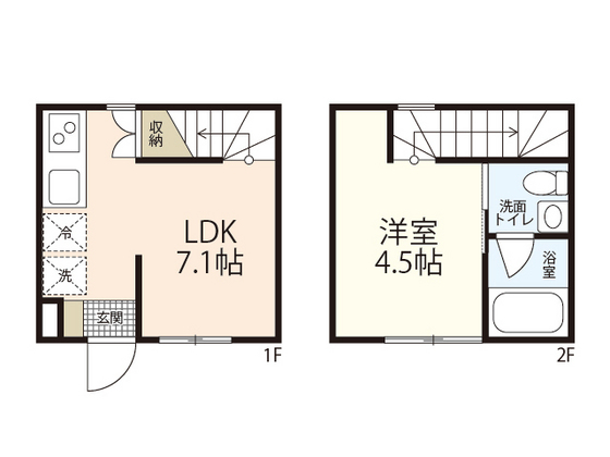 広島市中区吉島東のアパートの間取り