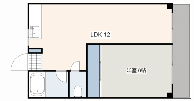 安芸郡府中町城ケ丘のマンションの間取り