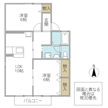 メゾン・ラーテーヌ Cの間取り