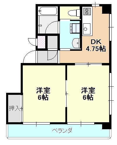 橘ハイツの間取り